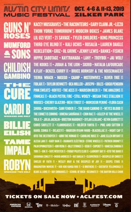 ACL Announces Additional Acts, Lineup By Day Schedule